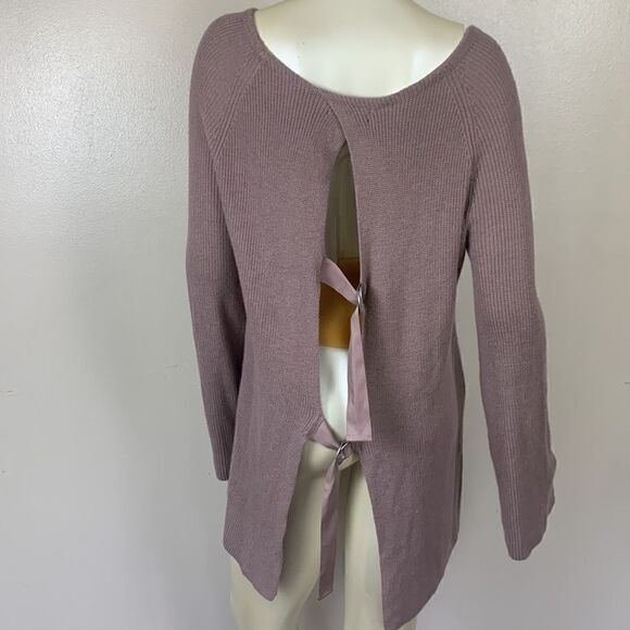 Beautiful women’s TROUVÉ sweater bell sleeves open back cashmere blend - Picture 5 of 9